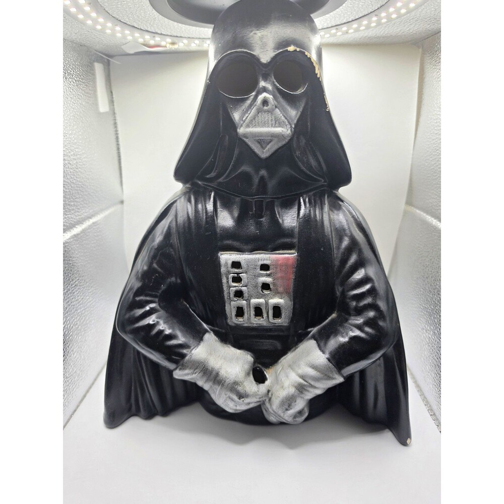 Vintage Darth Vader Ceramic Lamp Night Light 12" Handmade Star Wars w/o Saber